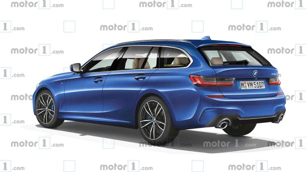 Kommender BMW 3er Touring als Rendering