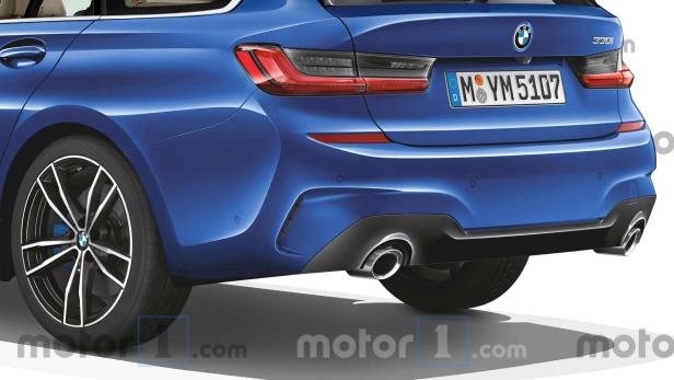 Kommender BMW 3er Touring als Rendering