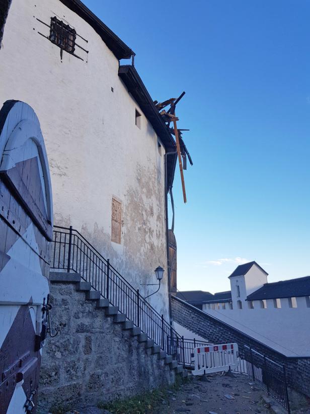 Festung Hohensalzburg nach Unwetter schwer beschädigt