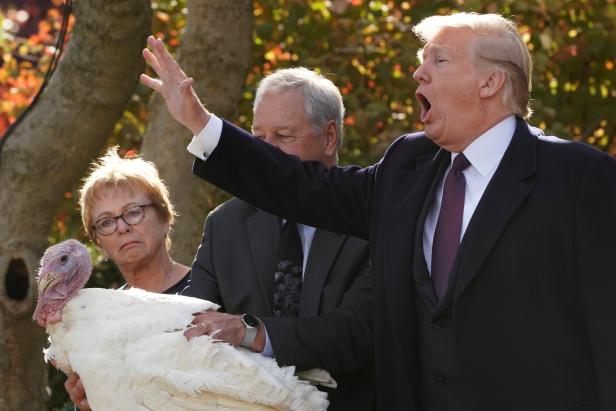 U.S. President Trump hosts National Thanksgiving Turkey ceremony at the White House Rose in Washington