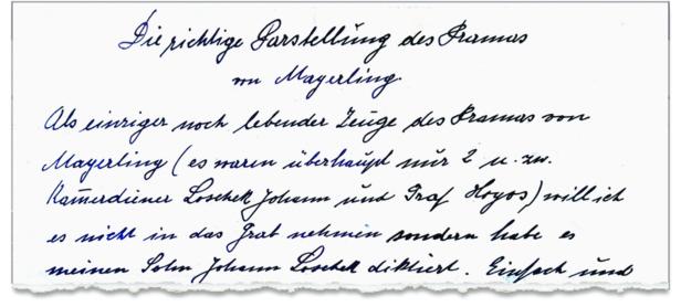 "Affäre Mayerling": Das Erbe des Kammerdieners