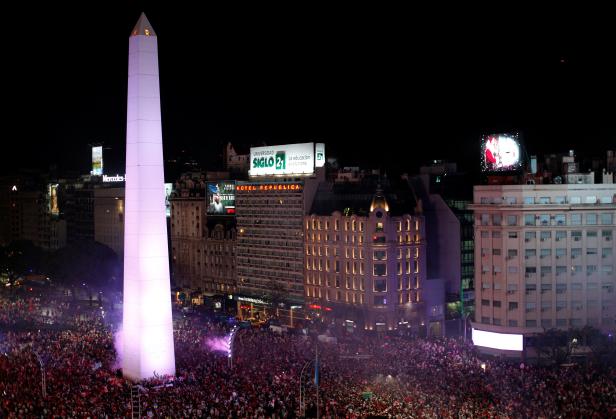 Copa Libertadores Final - River Plate fans celebrate the Copa Libertadores title