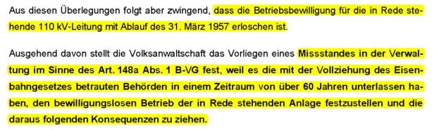 Faksimile Volksanwaltschaft