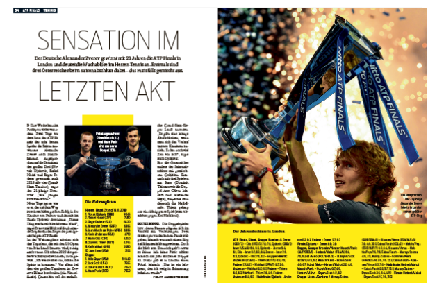 Alexander Zverev hält den ATP-Finals-Pokal in die Höhe.