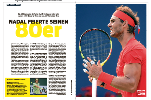 Rafael Nadal bei einem Tennismatch in Toronto.