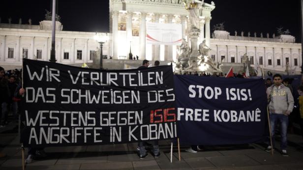 Kurden-Demo am Wiener Ring gegen den IS