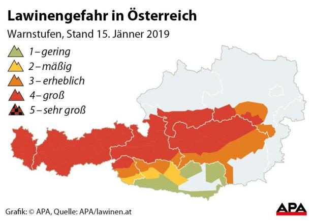 Weiterhin "große" Lawinengefahr in Teilen Österreichs