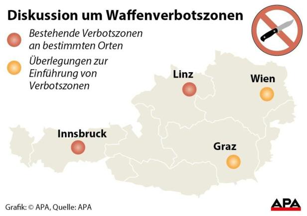 Waffenverbotszonen: Bürgermeister Ludwig fordert Gesetzesänderung