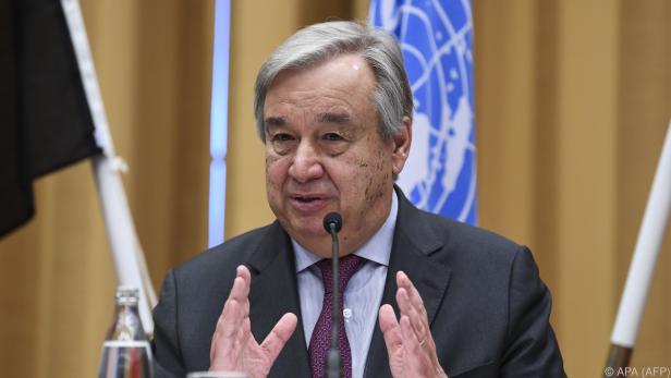 UNO-Generalsekretär Antonio Guterres mahnt die Weltgemeinschaft