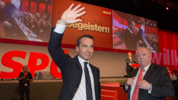 Kern mit knapp 97 Prozent zum SPÖ-Vorsitzenden gewählt