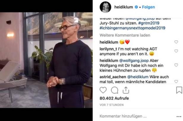 Heidi Klum reagiert auf Wolfgang Joops Baby-Tratsch