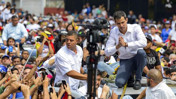 Oppositionsführer Juan Guaido bei Großdemonstration in Caracas