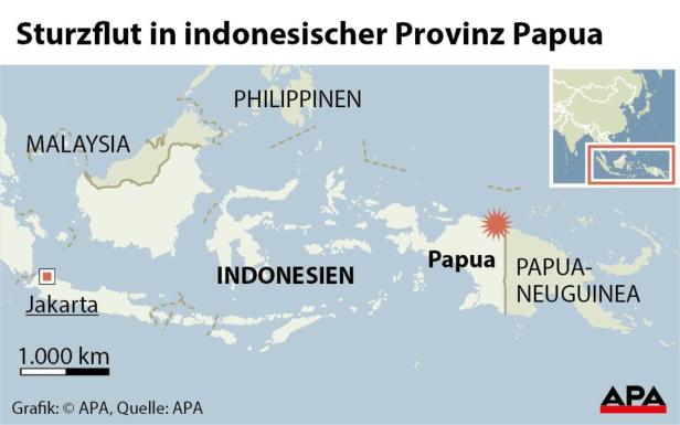 Fast 80 Tote bei Sturzflut in indonesischer Region Papua