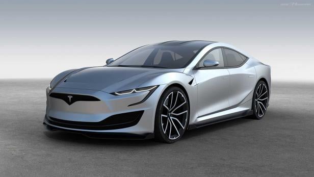 Tesla Model S der zweiten Generation gerendert