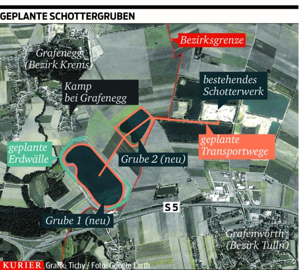 Anrainer laufen Sturm gegen  zwei geplante Schottergruben