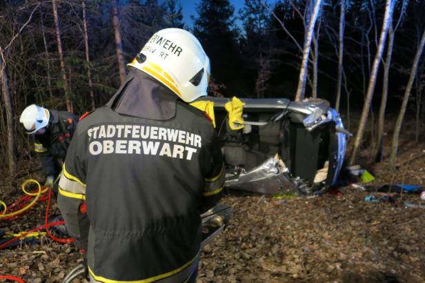 Feuerwehr musste Lenker aus Unfallauto befreien