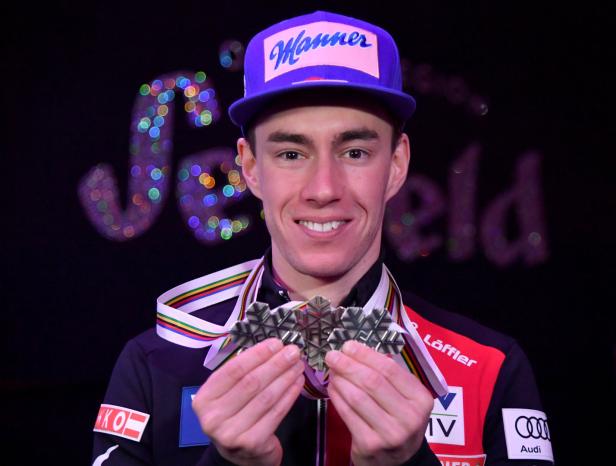 NORDISCHE SKI WM 2019 IN SEEFELD: MEDAILLENFEIER / KRAFT (AUT)