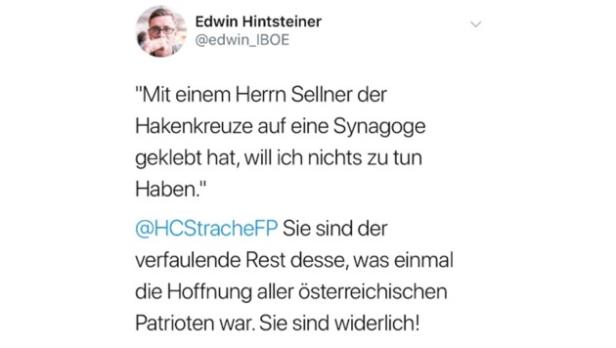 Er sei "widerlich": Identitäre greifen Strache auf Twitter an