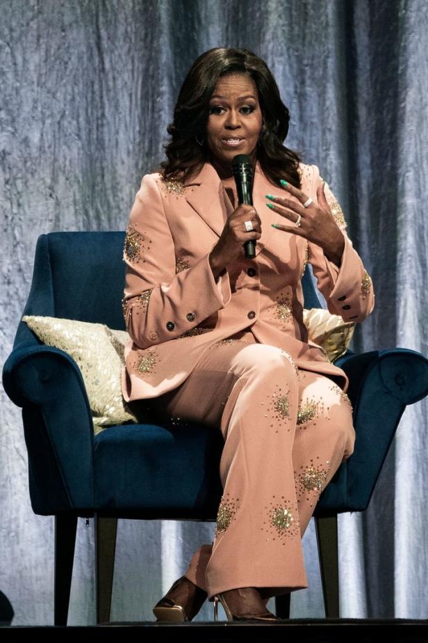 Michelle Obama zeigt, wie ein Hosenanzug zum Mode-Statement wird