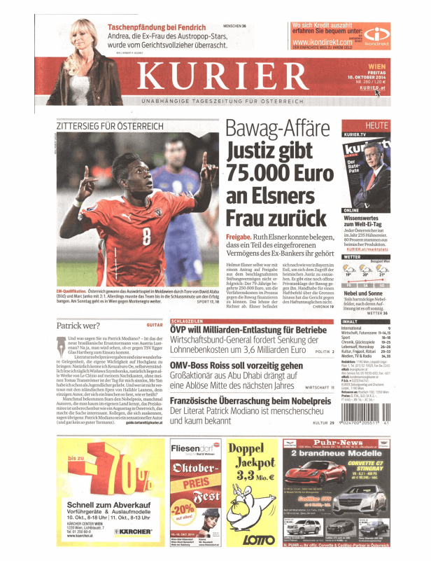 Titelseiten vom 10.10.2014