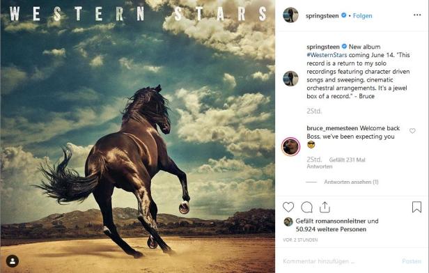 Bruce Springsteen kündigt neues Album für 14. Juni an
