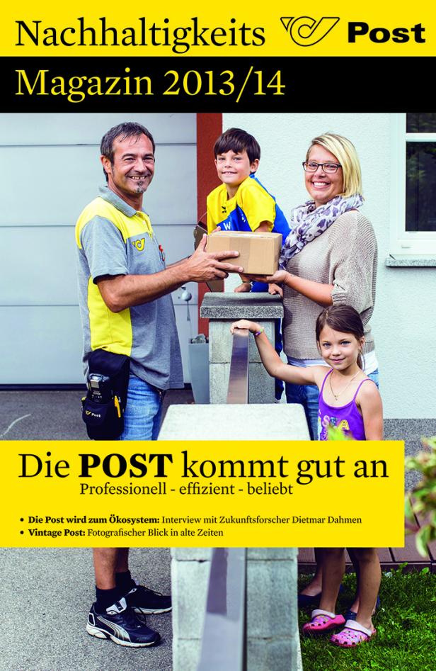 Österreichische Post Nachhaltigkeitsbericht Cover Post veröffentlicht Nachhaltigkeitsmagazin