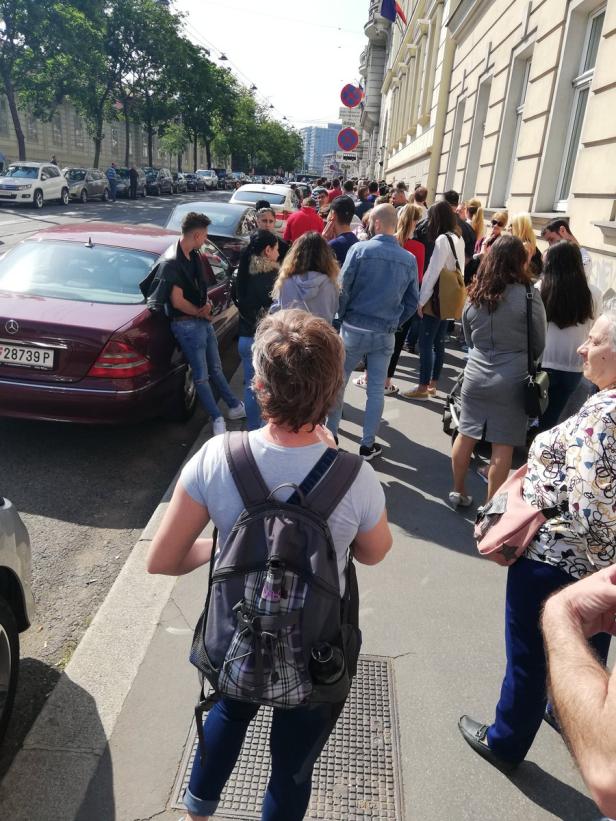 "Wir wollen wählen!": Auslandsrumänen protestieren vor Botschaft in Wien