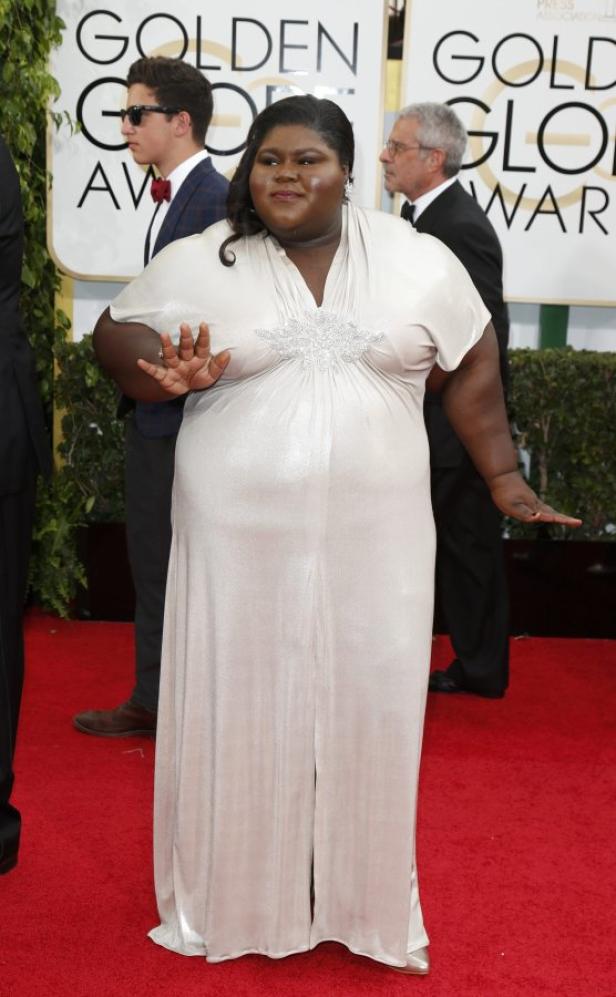 Gabourey Sidibe auf dem roten Teppich bei den Golden Globe Awards.