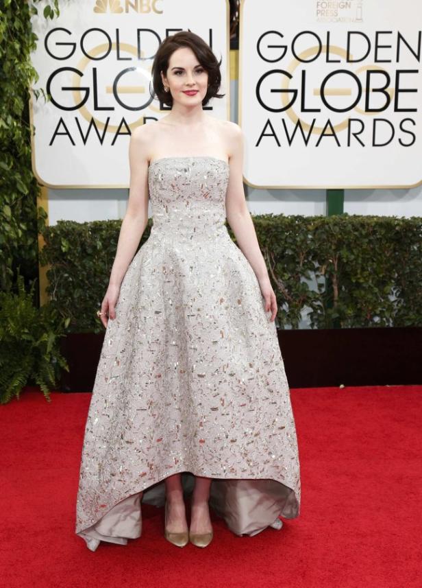 Michelle Dockery auf dem roten Teppich bei den Golden Globe Awards.