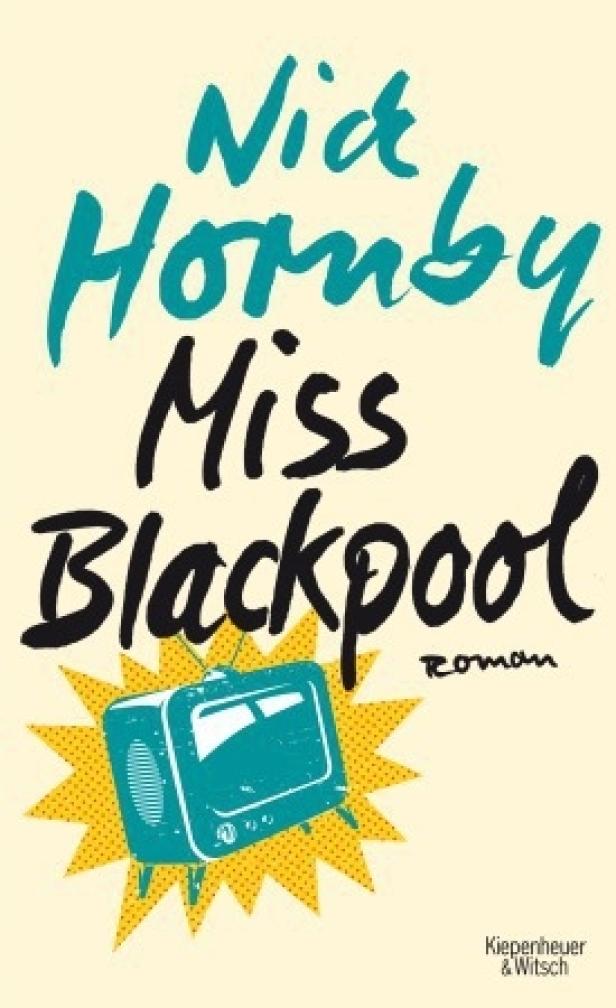 Das Buch „Miss Blackpool“ von Nick Hornby mit einem Fernseher auf dem Cover.