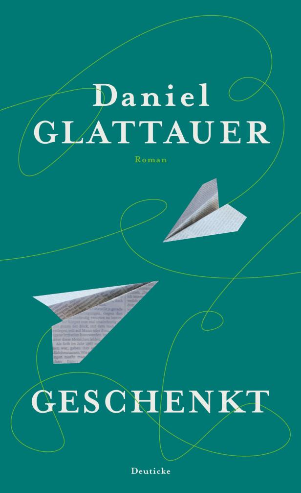 Das Buchcover von „Geschenkt“ von Daniel Glattauer mit Papierfliegern.