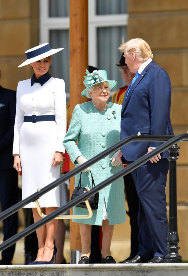 Melania Trump: Modische Hommage an Lady Di bei Queen-Besuch