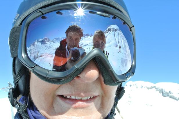 In Arlberg im Naturschnee versinken