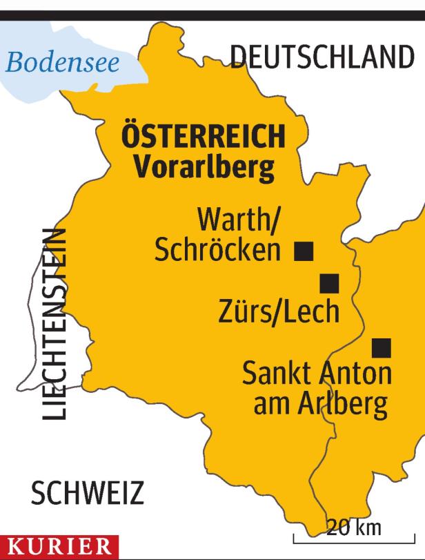 In Arlberg im Naturschnee versinken