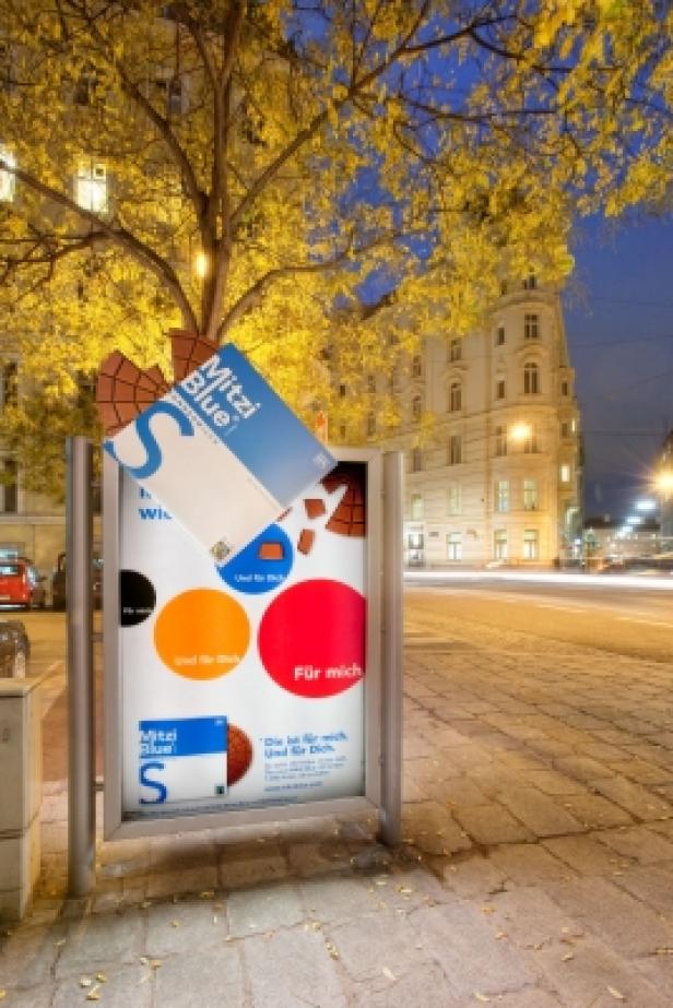 Mitzi Blue/Zotter/Out-of-Home-Kampagne/Gewista/City-Light