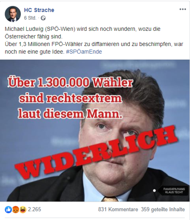 "Widerlich": Strache attackiert Bürgermeister Ludwig