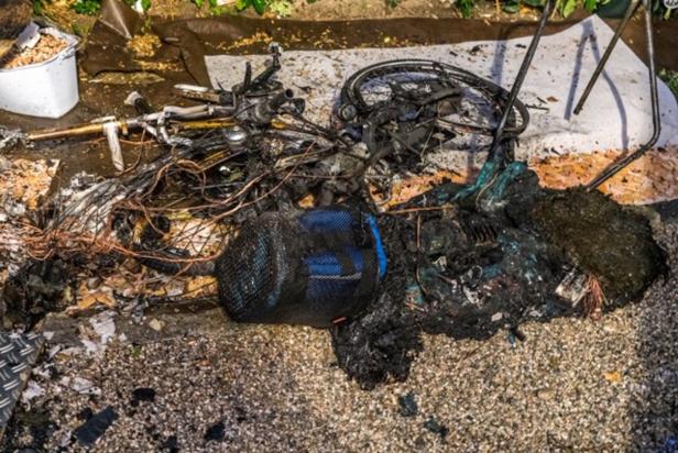 Alarmstufe 3: E-Bike-Akkus implodierten bei Brand