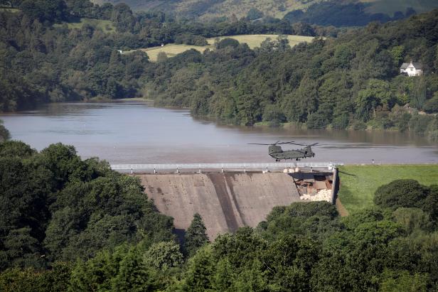 Emergency Services work to protect Whaley Bridge reservoir