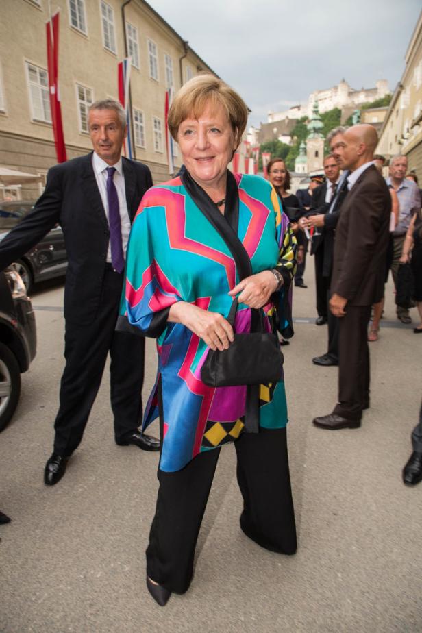 Salzburger Festspiele: Merkel kam zum vierten Mal im gleichen Kimono