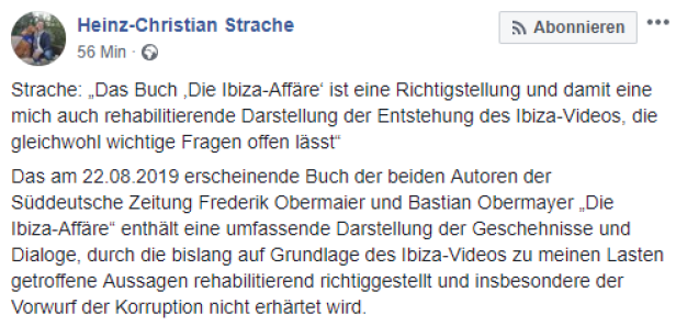 Strache verlor die Hoheit über seine Facebook-Seite