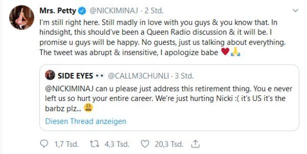 Überraschung: Rapperin Nicki Minaj will aufhören