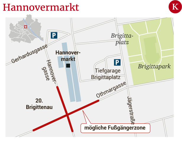 Anrainer wollen Autos rund um Wiener Hannovermarkt ausbremsen