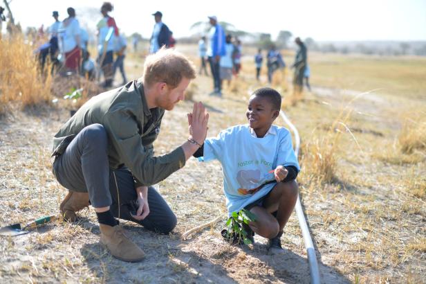 Prinz Harry sprach sich in Botswana für Greta Thunberg aus