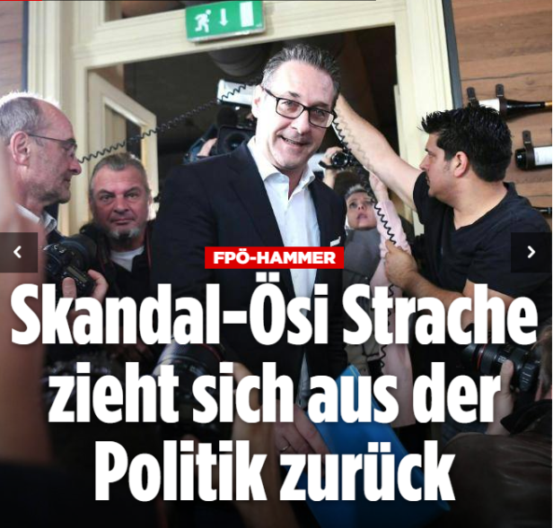 Pressestimmen zu Strache: "Skandal-Ösi zieht sich zurück"