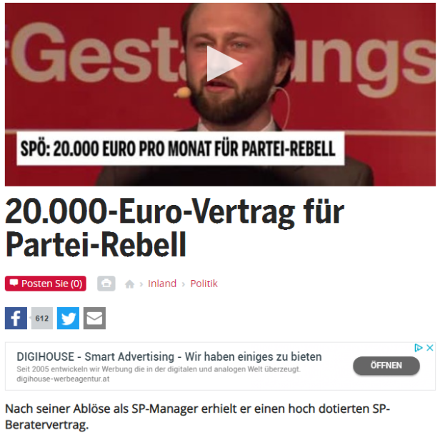 SPÖ-Politiker Lercher klagt Zeitung "Österreich"