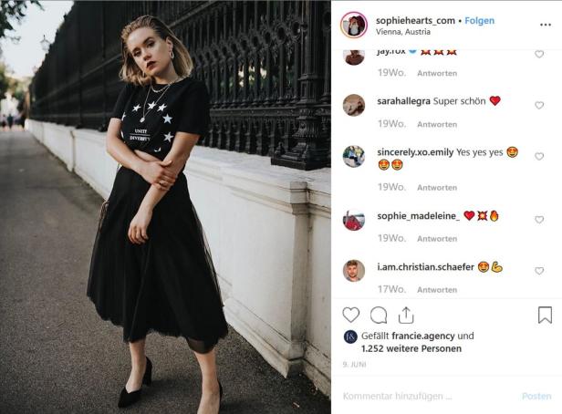 Instagram-Star Sophie Forster: "Ich gebe viel von mir preis"