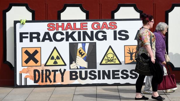 Proteste gegen Fracking gibt es in Großbritannien schon lange