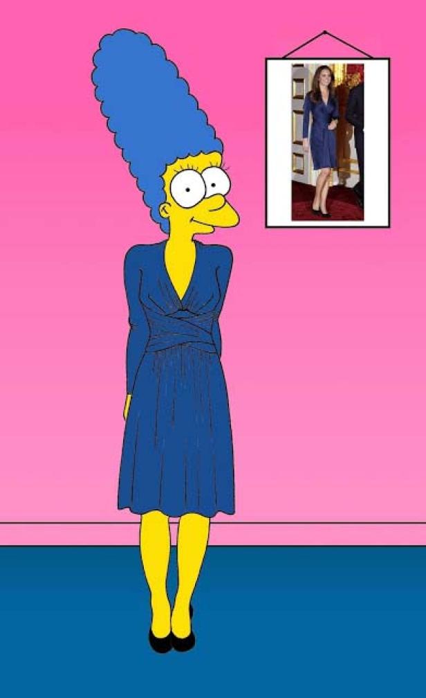 Marge Simpson als Model und Stil-Ikone