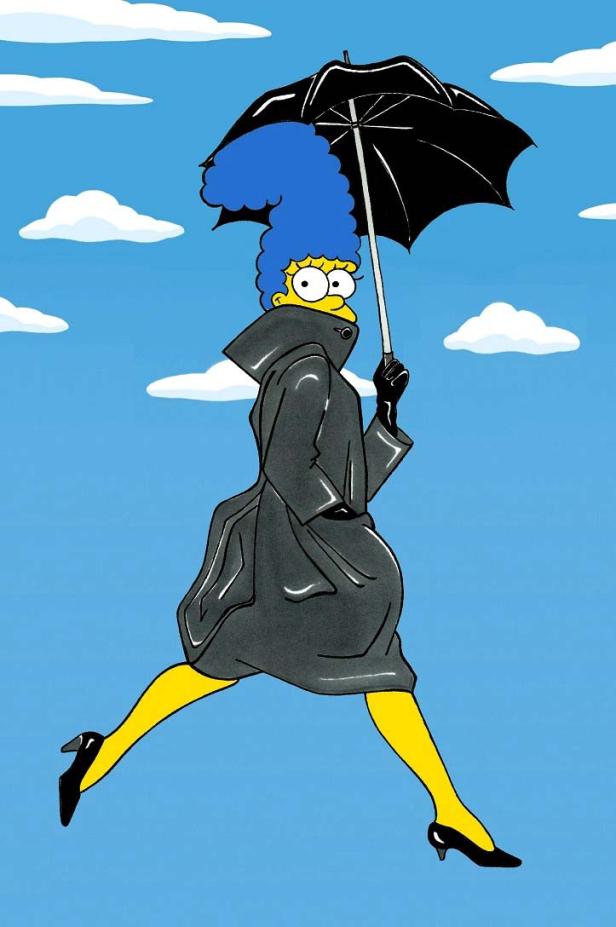 Marge Simpson als Model und Stil-Ikone