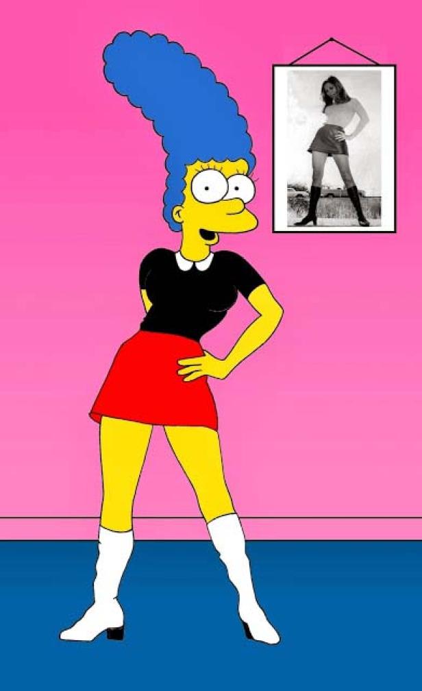 Marge Simpson als Model und Stil-Ikone